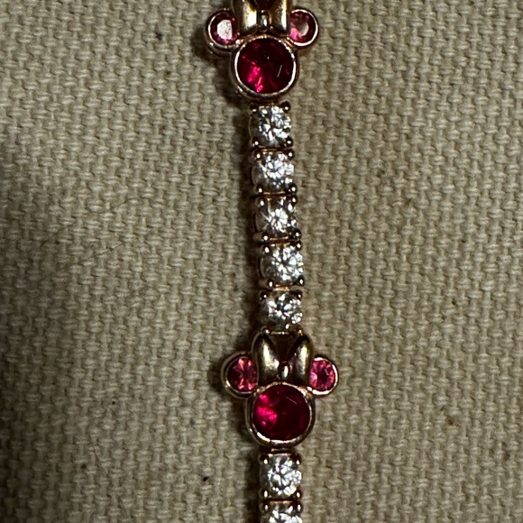 MINNIE MOUSE DIAMONIQUE ROSE GOLD TENNIS BRACELET - Picture 5 of 5